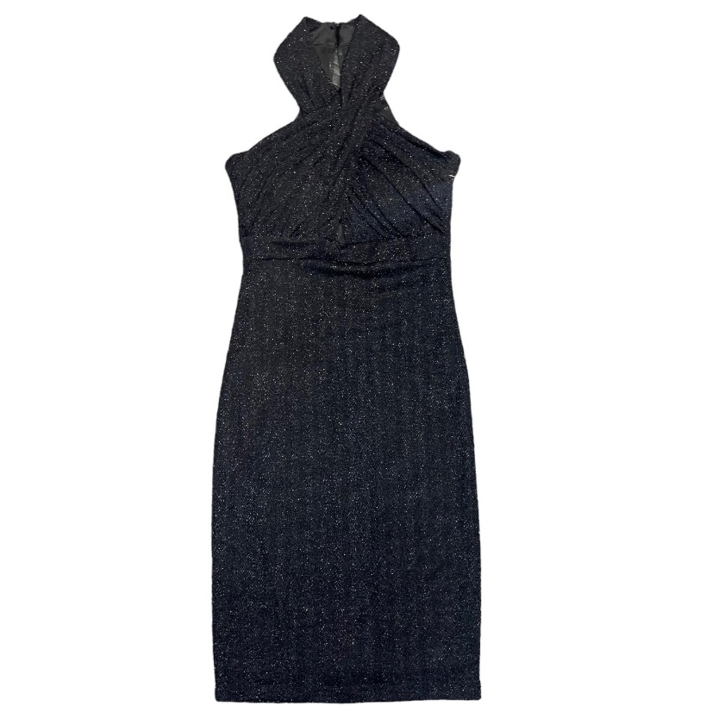 NWT Charlotte Russe Halter Dress Bodycon Size XS Black